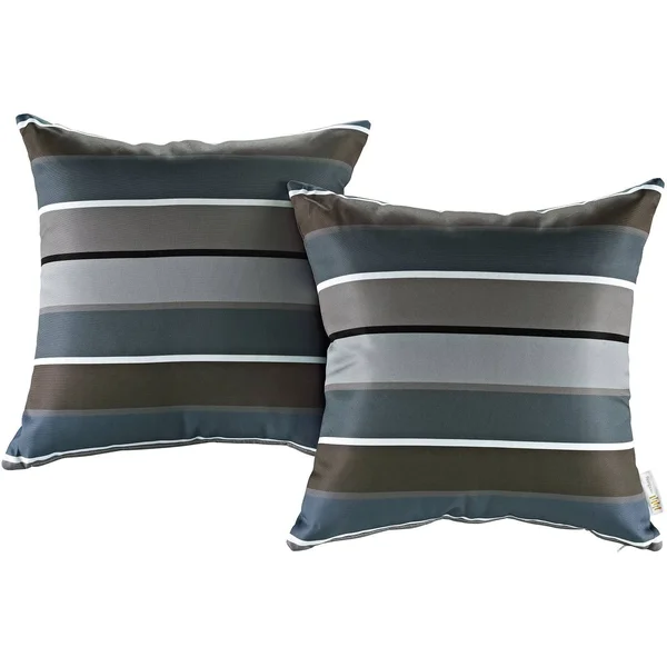Modway Modify Multicolored Polyester Water-Resistant Throw Pillows (Set of 2) - Green