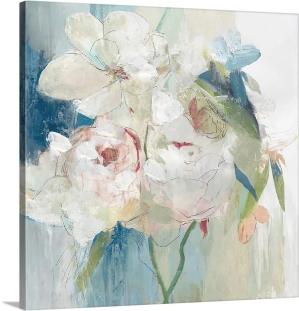 Blissful Peony I, Canvas Wall Art, 30x30, Great Big Canvas