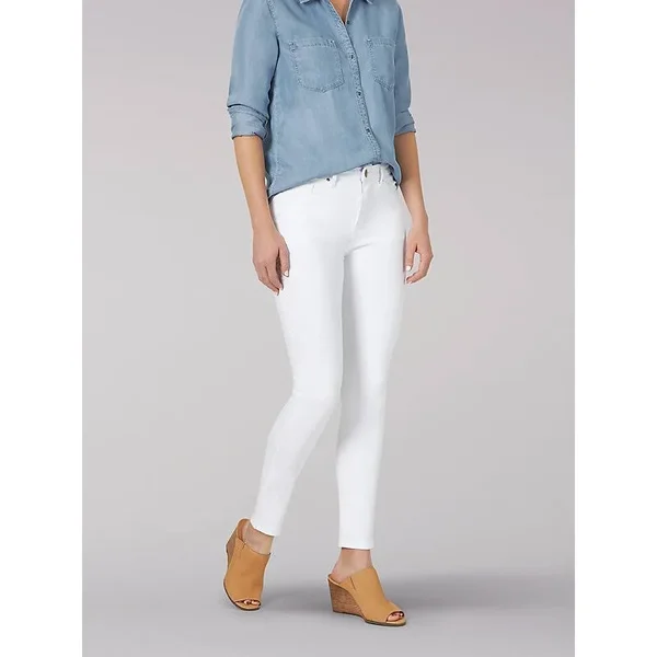 Lee Women's Sculpting Slim Fit Skinny Jeans White (Size 18 x L)