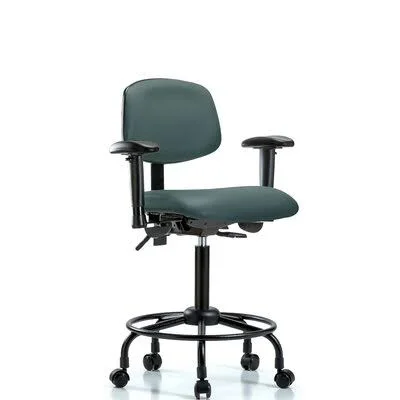 Symple Stuff Otis Drafting Chair - Blue