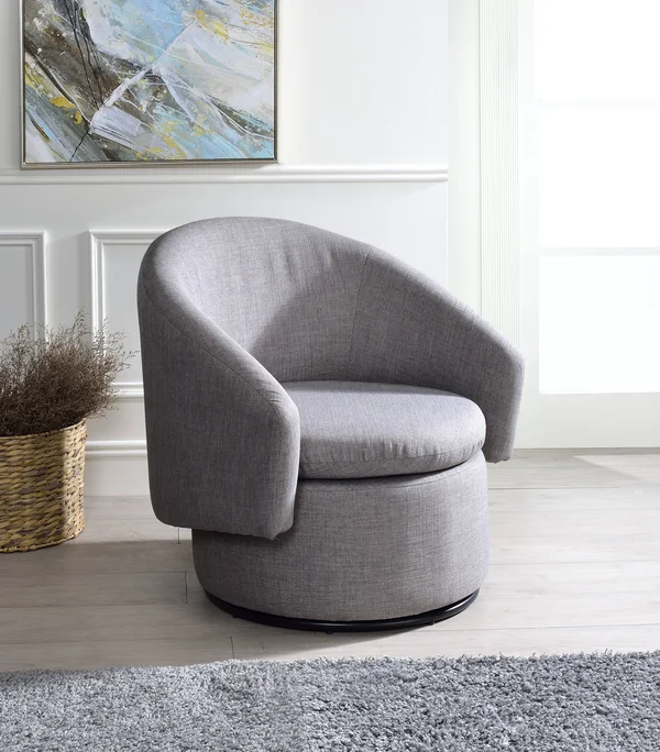 Acme Joyner Accent Chair Pebble Gray Linen