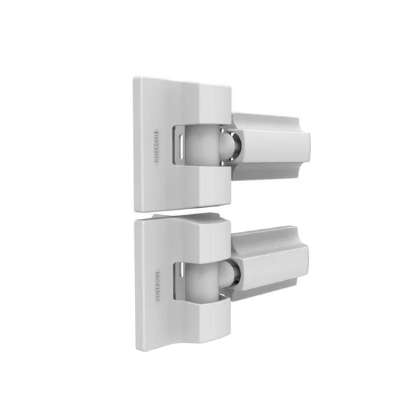 Barrette Outdoor Living Heavy-Duty Modern Wrap Hinge Pair, 73025522, White