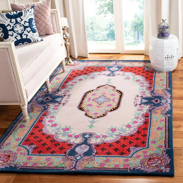 Safavieh Bellagio Blue/Pink 5 ft. x 5 ft. Square Area Rug