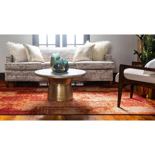 Unique Loom Autumn Plymouth Area Rug - 9& x 12& Terracotta