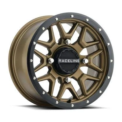 Raceline A94BZ Krank UTV Wheel, 14x7 with 4 on 110 Bolt Pattern - Bronze - A94BZ-4701110