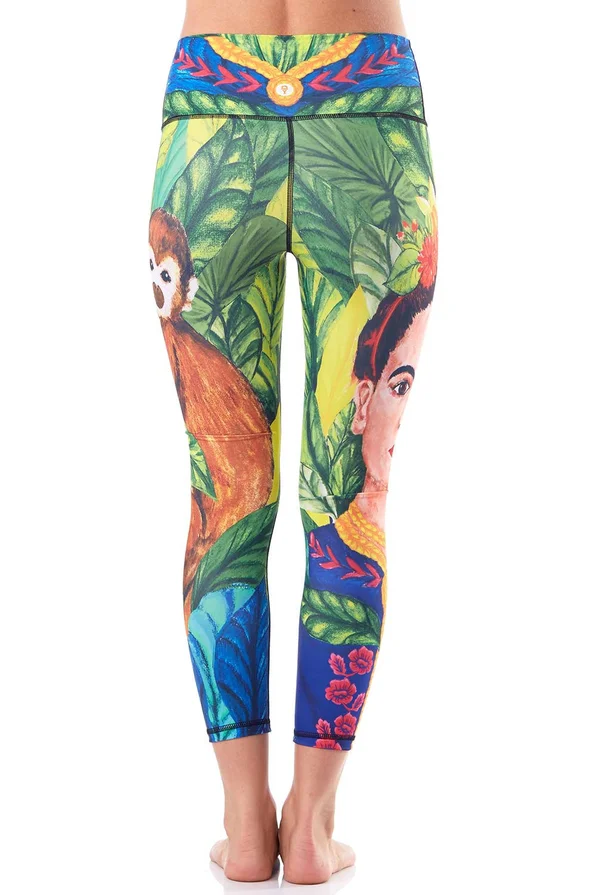 Frida Cropped Legging-YD Frida-Extra Small (XS) Printed for Womens by Yoga Democracy