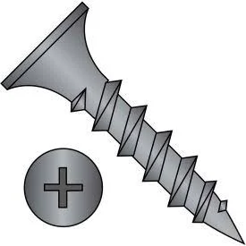 GoVets - Kanebridge CORPORATION #9 x 2 Phillips Recess Bugle Head UNC Drywall Screw Black Phosphate Particle Board - Pkg of 1000