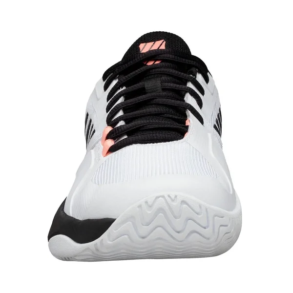 K-Swiss Men's Aero Court Tennis Shoes (White/Black/Soft Neon Orange)