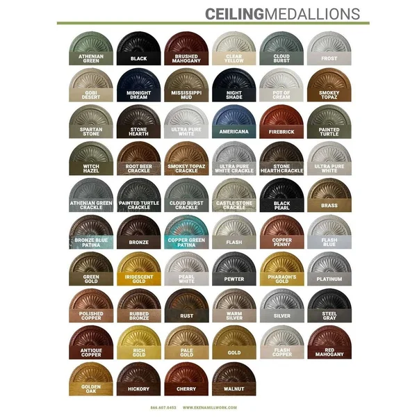 20 inchod x 1 3/4 inchp Bonetti Ceiling Medallion (Fits Canopies Up to 5 1/8 inch) - Hand-Painted Root Beer Crackle