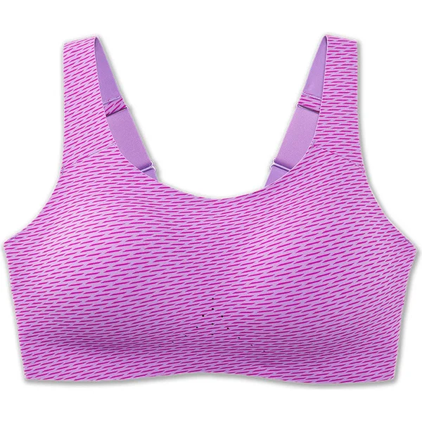 Brooks Dare Scoopback Run Bra Heliotrope Texture Print