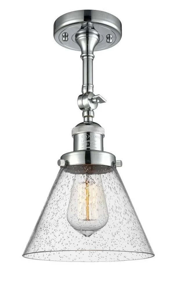 Innovations 201F-PC-G44-L-LED Polished Chrome X-Large Cone 1 Light Semi-Flush Mount