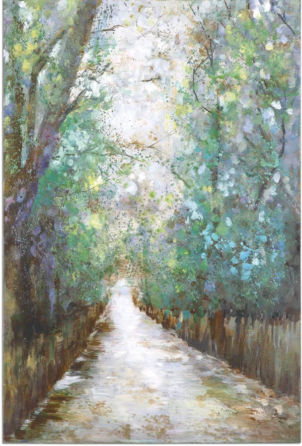 Uttermost Greenway Hand Painted Art