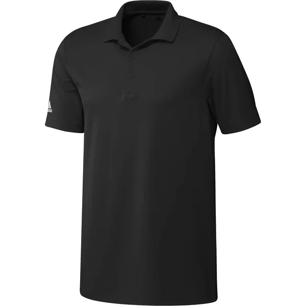 Men's Adidas Heathered Performance Golf Polo - Size: Large, Black
