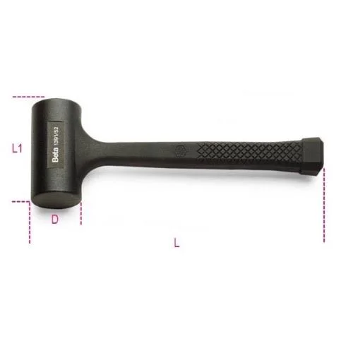 Peerless Hardware 013910155 1391 55 mm. Dead-Blow Hammers Covered Rubber