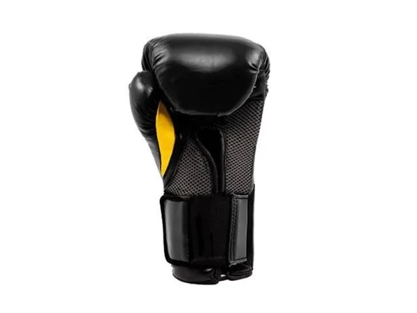 Everlast Elite Pro Style Black Boxing Gloves & 120 inch Cotton Hand Wrap - White