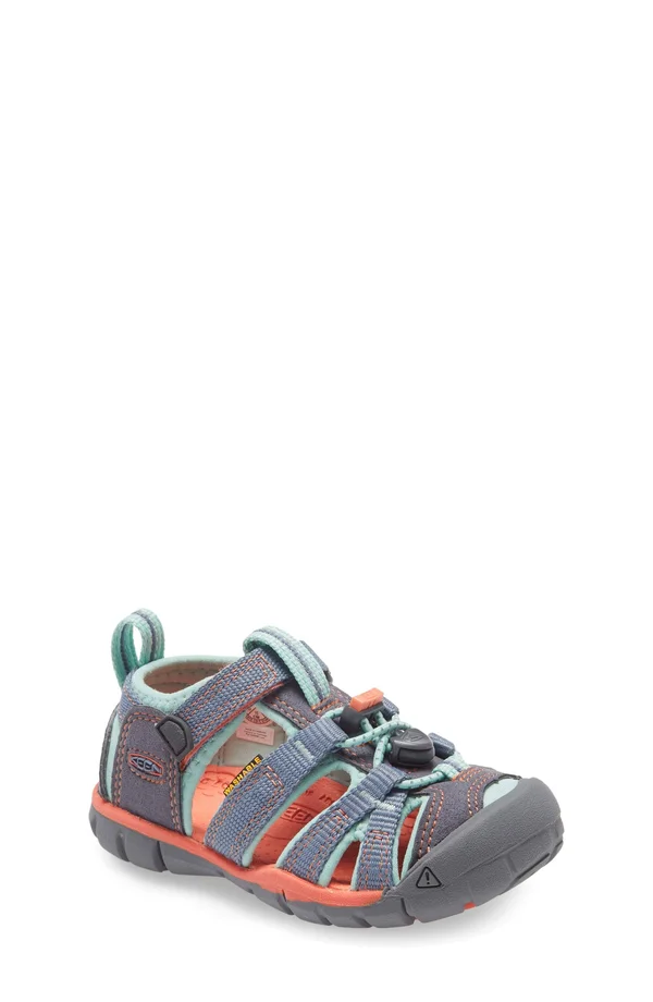 Keen Youth Seacamp II CNX Sandal - 7 - Flint Stone - Ocean Wave