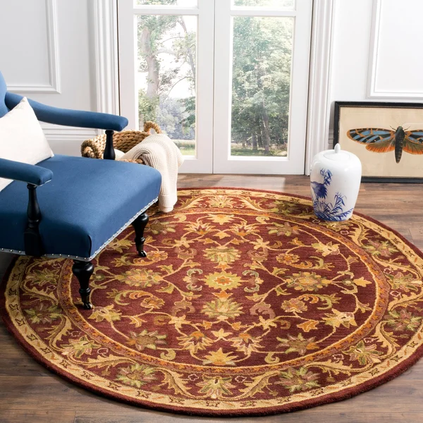 Safavieh Antiquity AT52B 3&6x22 Round Wine - Gold Rug