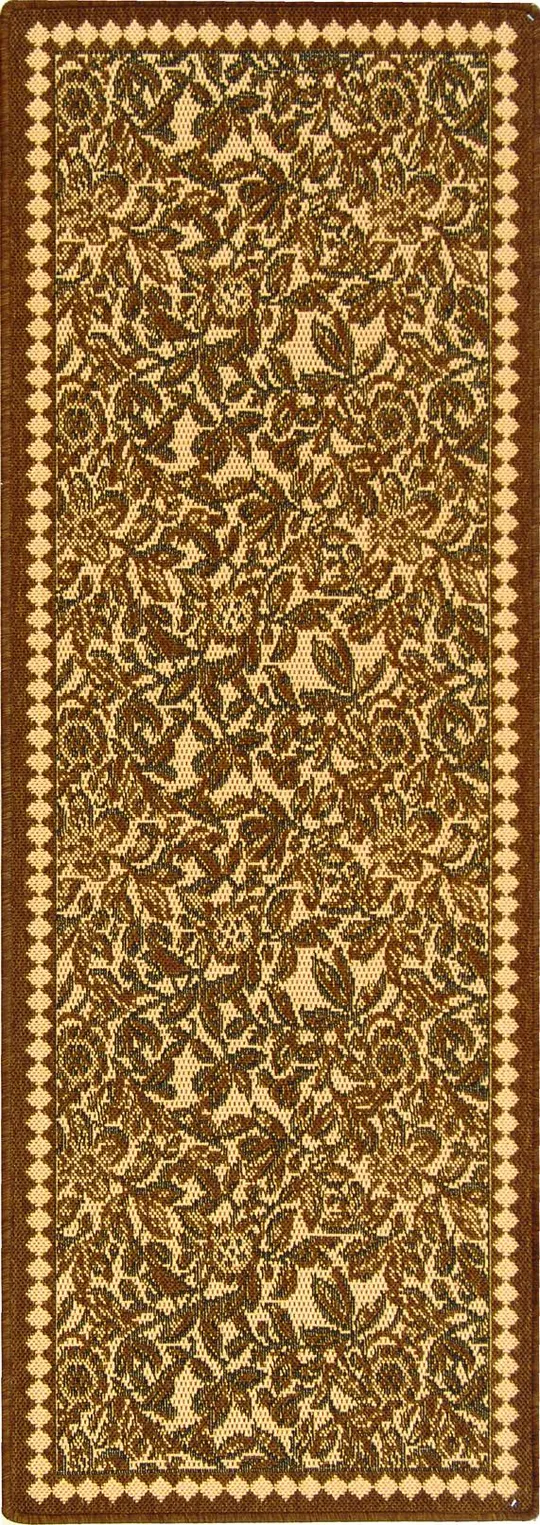 Safavieh Courtyard Natural Brown - Black Outdoor Area Rug - CY4025D - 8& x 11&