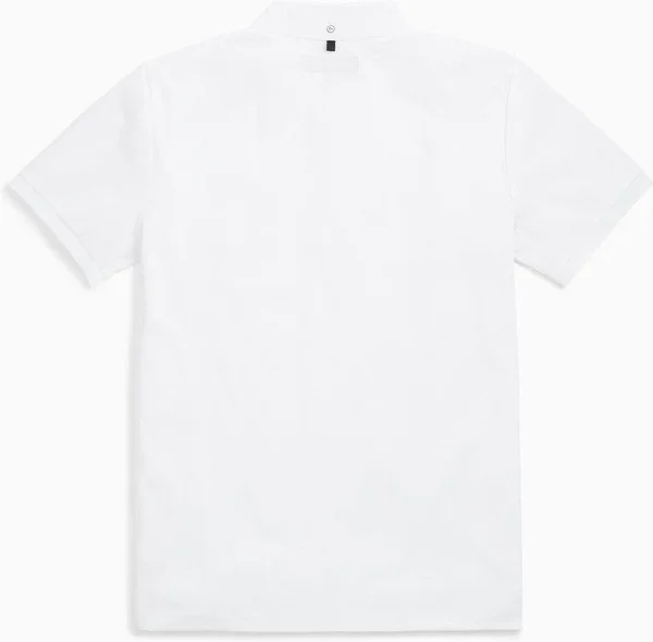 Rag & Bone Interlock Slim Fit Heathered Polo Shirt - White