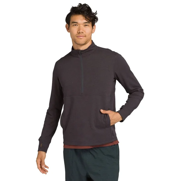 Prana Jarvis 1/2 Zip Men's - Charcoal, Size XL