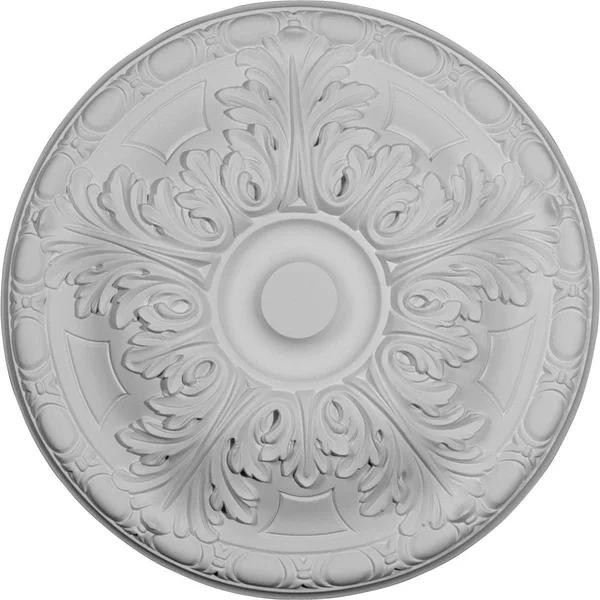 Ekena Millwork CM16GAWSS 15 3/4x22OD x 5/8x22P Granada Ceiling Medallion (Fits Canopies Up to 4 1/4x22) - Hand-Painted Warm Silve