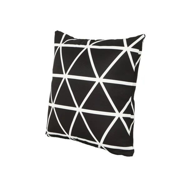 17.5x22 Black and White Geometric Square Outdoor Patio Throw Pillow