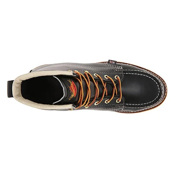 Thorogood Men's 6 inch Moc Toe Work Boots - 13 2E, Black