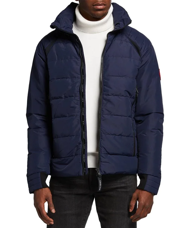 Canada Goose Men's Hybridge Base Down Jacket Matte Finish (Men, Atlantic Navy, XS)