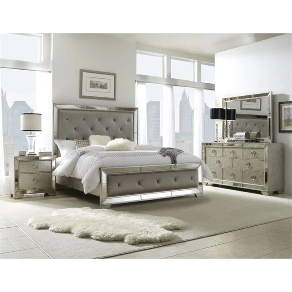 Beaumont Lane 2 Drawer Nightstand in Gold - BL-1654344