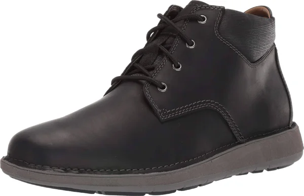 Mens Black Leather Clarks Un Larvik Top Size 8