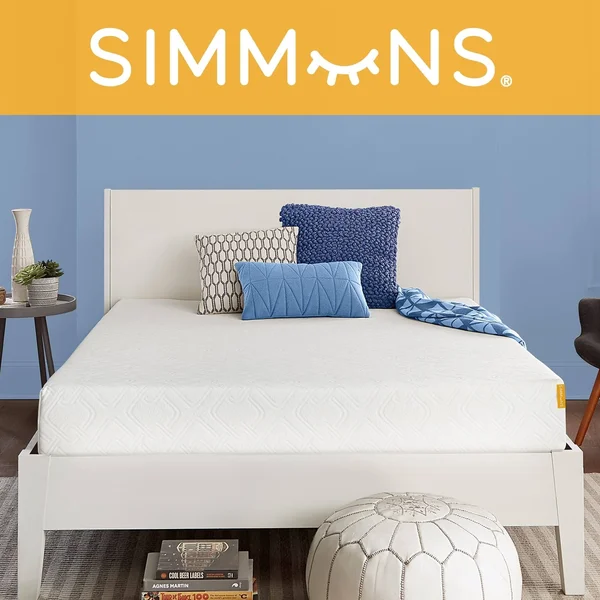Simmons 8-Inch Gel Memory Foam Medium Mattress - Queen