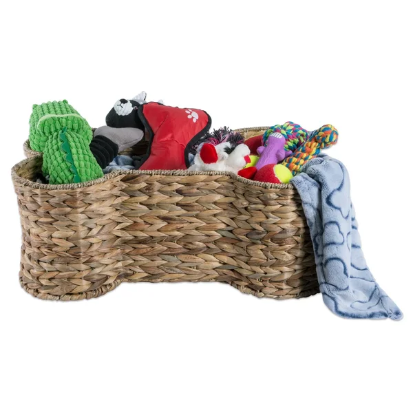 Bone Dry Dii Small Hyacinth Bone Shape Storage Basket, 18x11x7.5, Pet