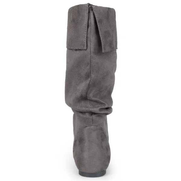 Women's Journee Collection Womens Wide Calf Slouch MicroSuede Boots 9 Black