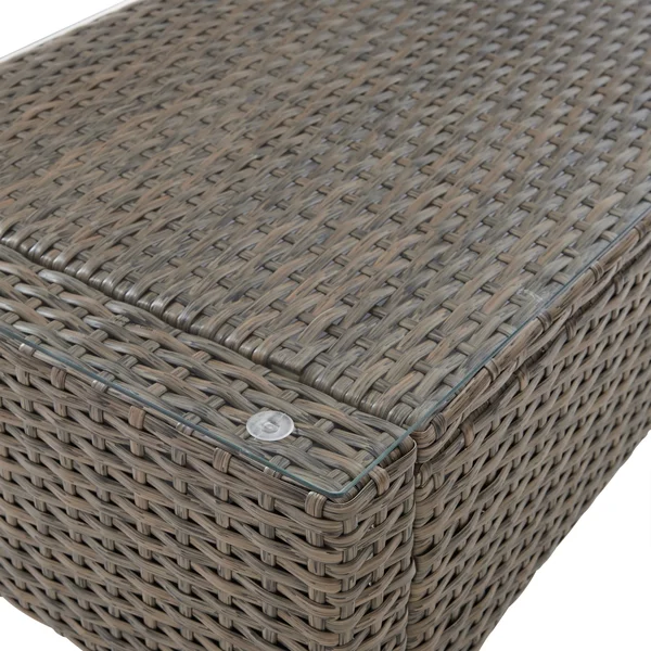 Crosley Rockport Outdoor Wicker Coffee Table Brown