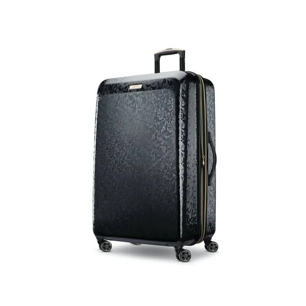 American Tourister Beau Monde 28-Inch Hardside Spinner - Checked Luggage, One Piece, Adult Unisex, Size: 28 inch - Checked, Black
