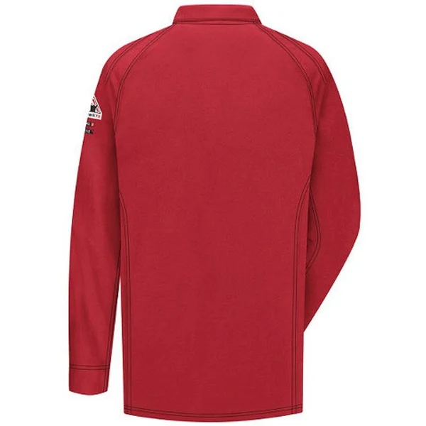 Bulwark Long Sleeve Polo Long Sizes - Khaki - LT
