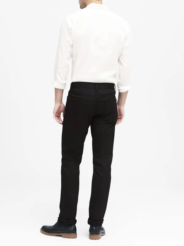 Banana Republic Men's Slim Traveler Pant Stay Black Tall Size 35W 36L