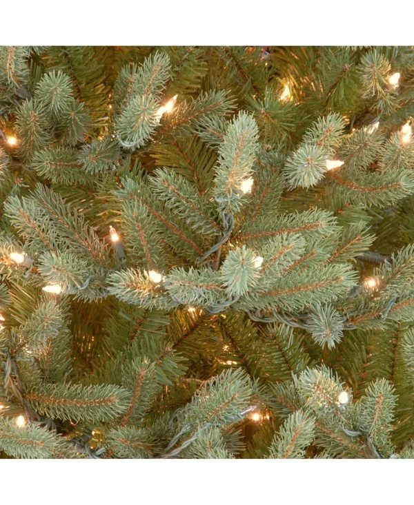 National Tree Noble Fir Slim Tree with Clear Lights 7.5'