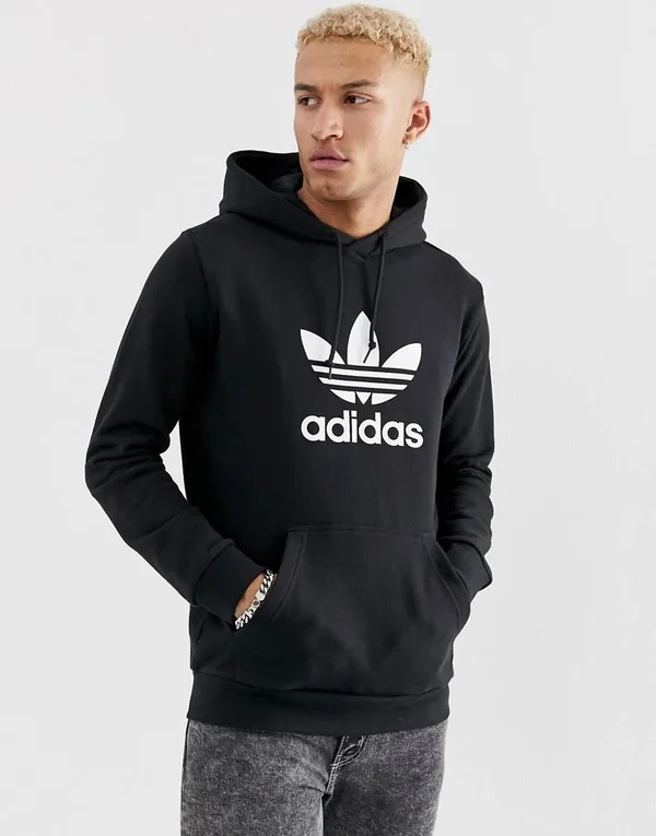 Adidas Originals Men's Trefoil Hoodie, XS, Black