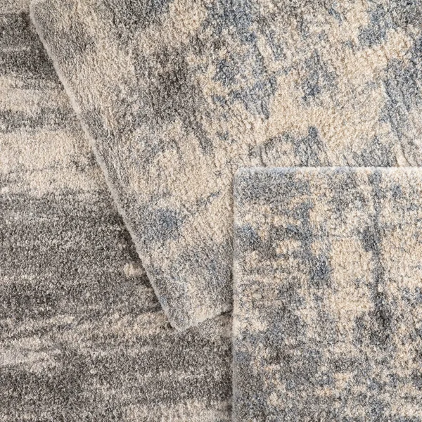 Porch & den Paladin Abstract Grey/ Blue Area Rug - 8&10x22 x 11&9x22
