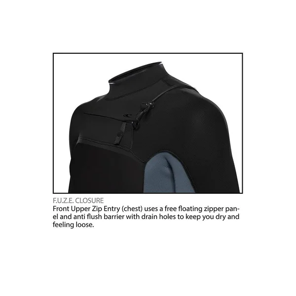 O&Neill Psycho Tech 5.5/4+ Chest Zip Wetsuit - Black - XLS