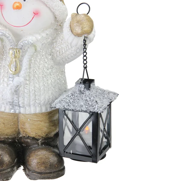 Northlight 18x22 Santa and Snowman with Lanterns Christmas Decoration