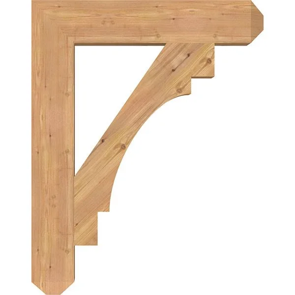 Ekena Millwork BKT06X30X38MRC04SWR 5 1/2x22W x 30x22D x 38x22H Merced Craftsman Smooth BRACKET, Western Red Cedar