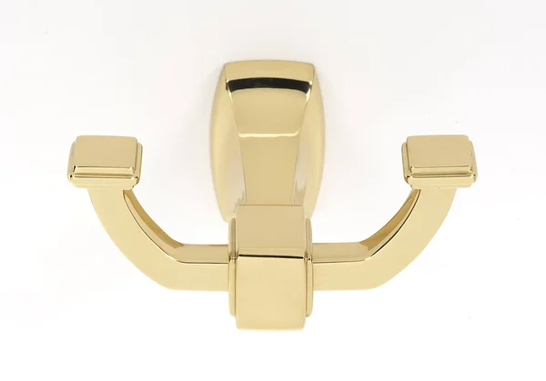 Alno A6584-PB Cube Polished Brass Double Robe Hook