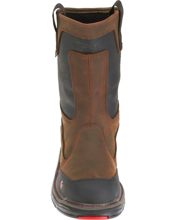 Wolverine Mens Brown/Black Leather Overman WP 10in EH Work Boots - 14