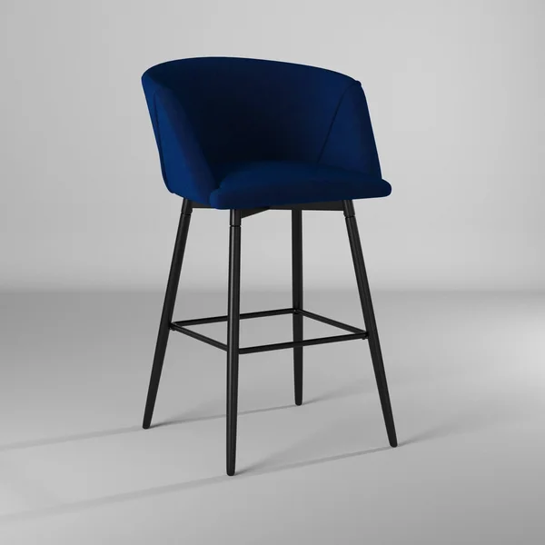 Furniture R Mid-Century Modern Velvet Bar Stool (Set of 2) - Rose