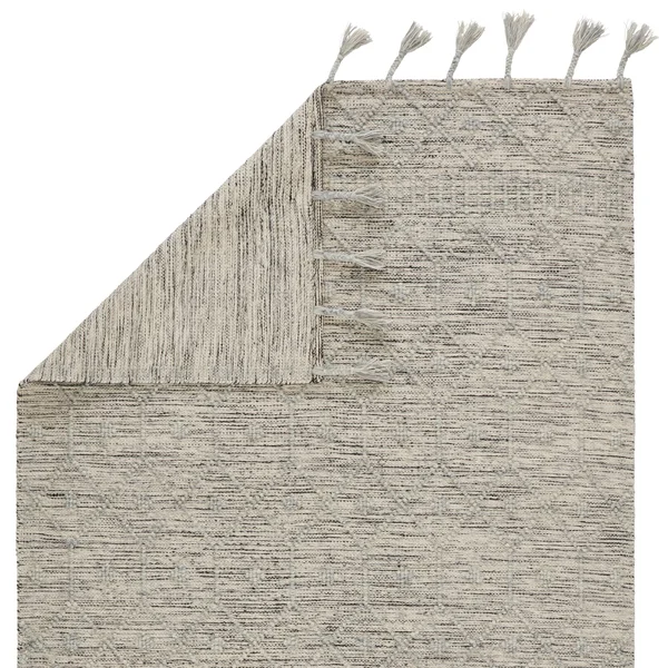 Anza Handmade Trellis Light Blue/ Cream Area Rug - 8'x10'