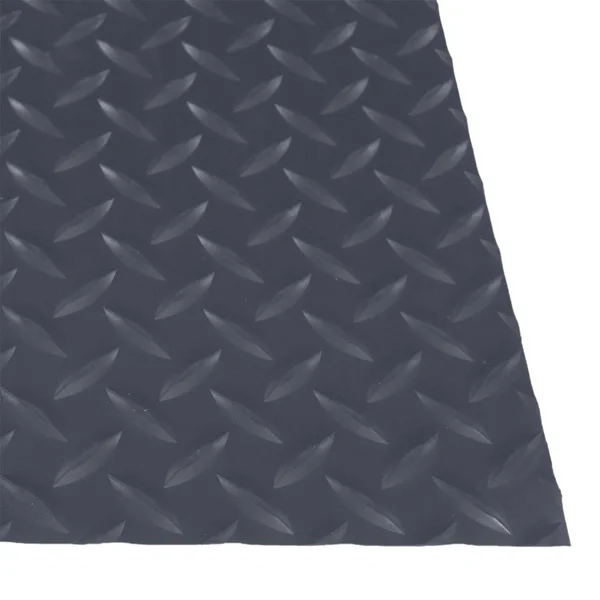 Cushion Diamond-Dekplate Gray 3 ft x 5 ft Anti-Fatigue Embossed Vinyl Mat with Solid Color Top - 9/16x22 Thick, Cactus Mat (1054