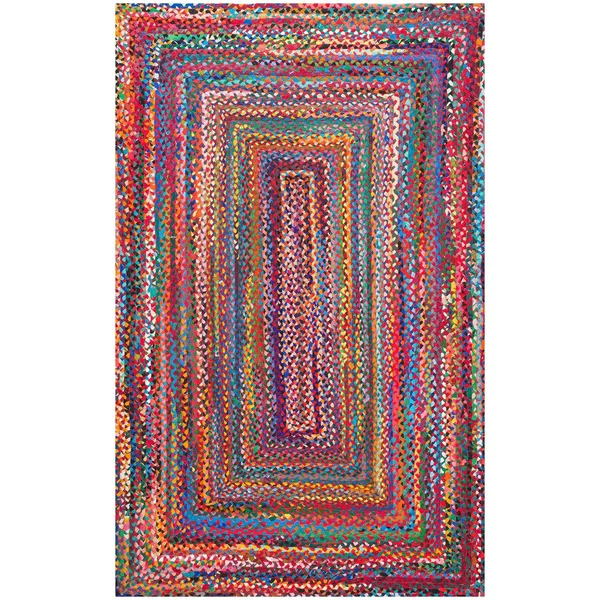 nuLOOM Hand Braided Tammara MGNM04A Multi 5& x 8& Oval Area Rug