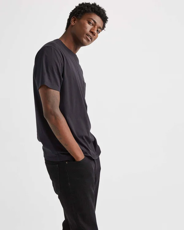 Richer Poorer Men's Pima Pocket Tee - Black - L